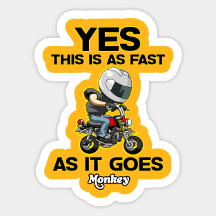 Honda MONKEY as fast as it goes design 2 Sticker